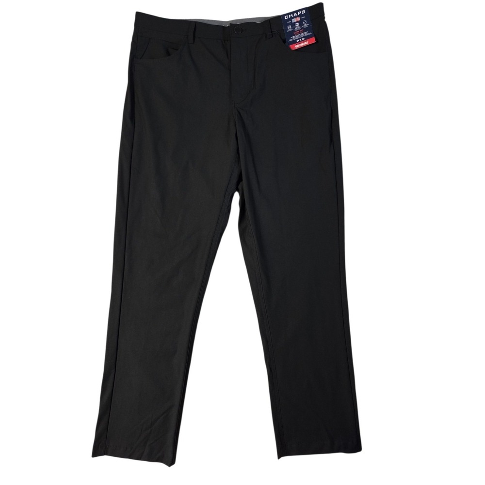 Chaps‎ Everyday Performance Golf Pants Men's Slim Fit Black 35x30